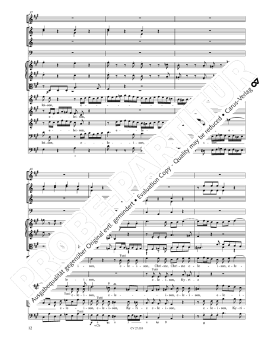Creation Mass in A-major after Joseph Haydn (Schopfungsmesse in A nach Joseph Haydn) 4-Part scores gallery preview page 13