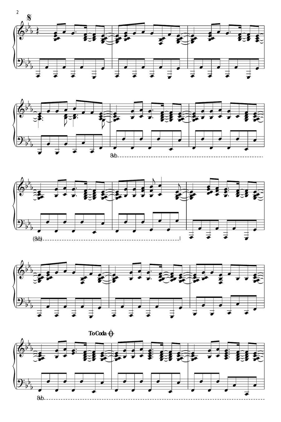 Polyrhythm Piano Solo scores gallery preview page 2