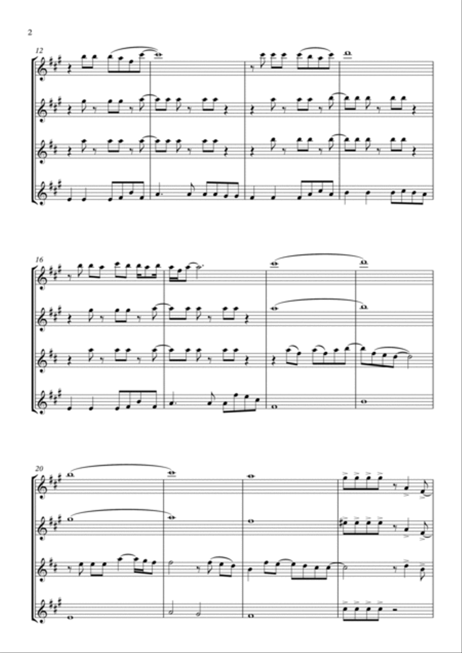 Flowers Saxophone Quartet scores gallery preview page 2