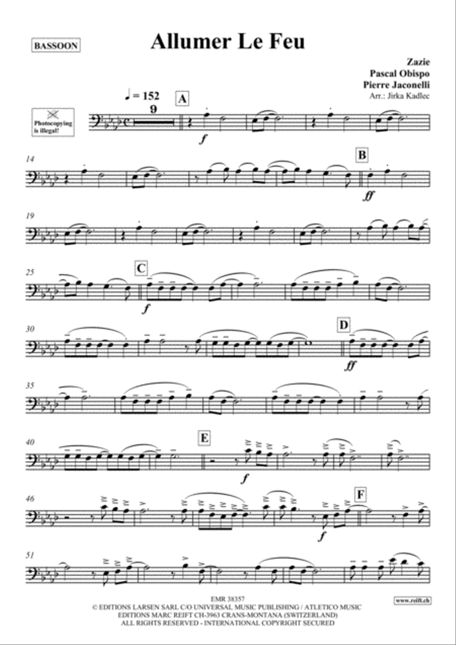 Allumer Le Feu Allumer Le Feu Bassoon Solo scores gallery preview page 2
