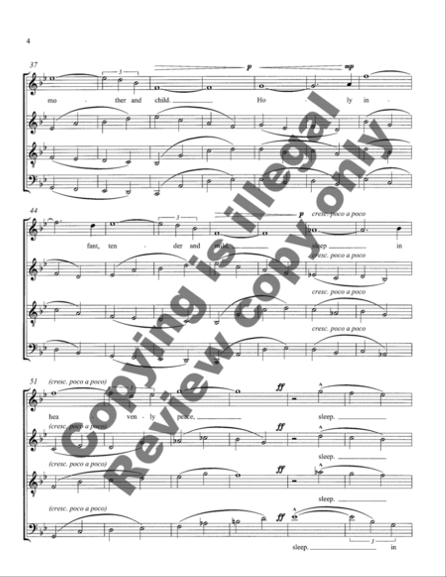 Silent Night-A Christmas Collection: Silent Night 4-Part scores gallery preview page 7