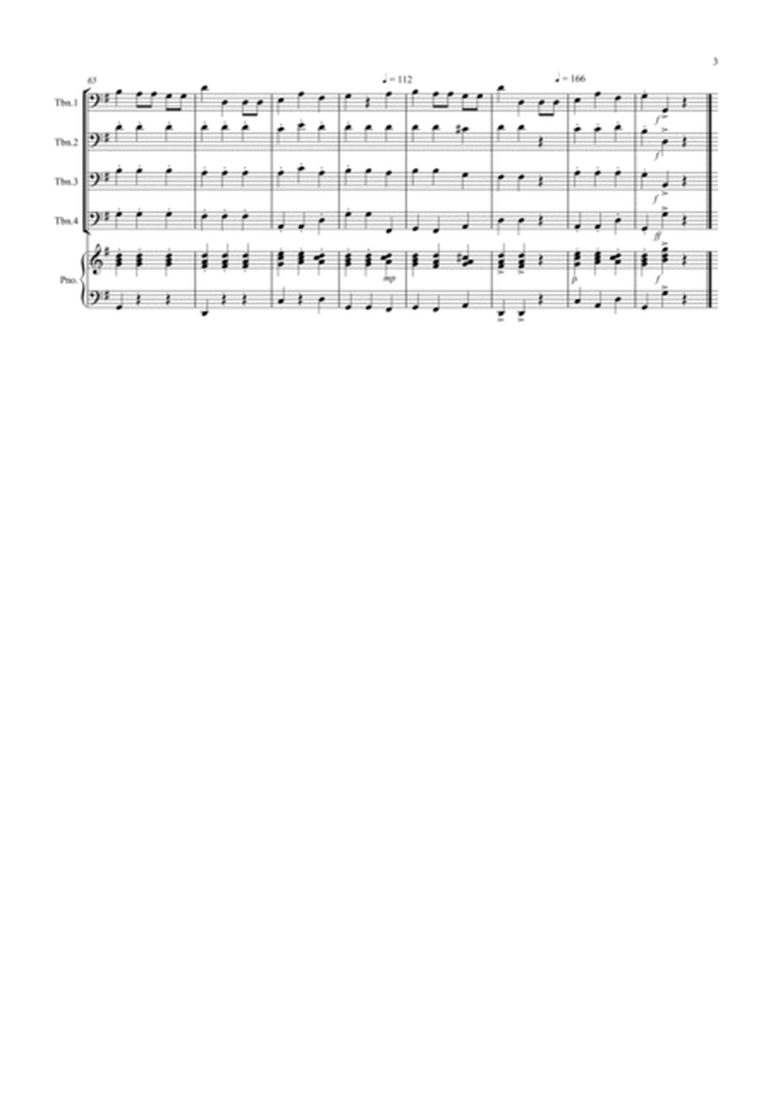 3 Easy Christmas Pieces for Trombone Quartet image number null