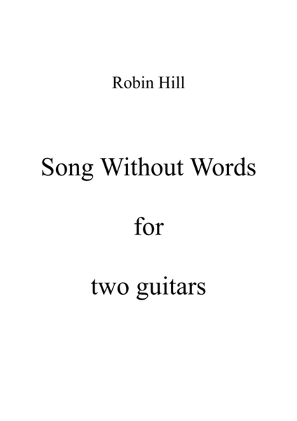 Song Without Words for two guitars image number null