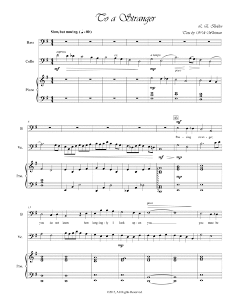 To A Stranger Voice scores gallery preview page 3