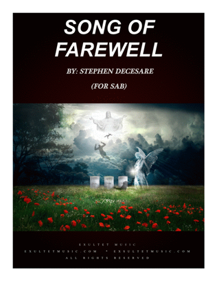 Book cover for Song Of Farewell (for SAB)