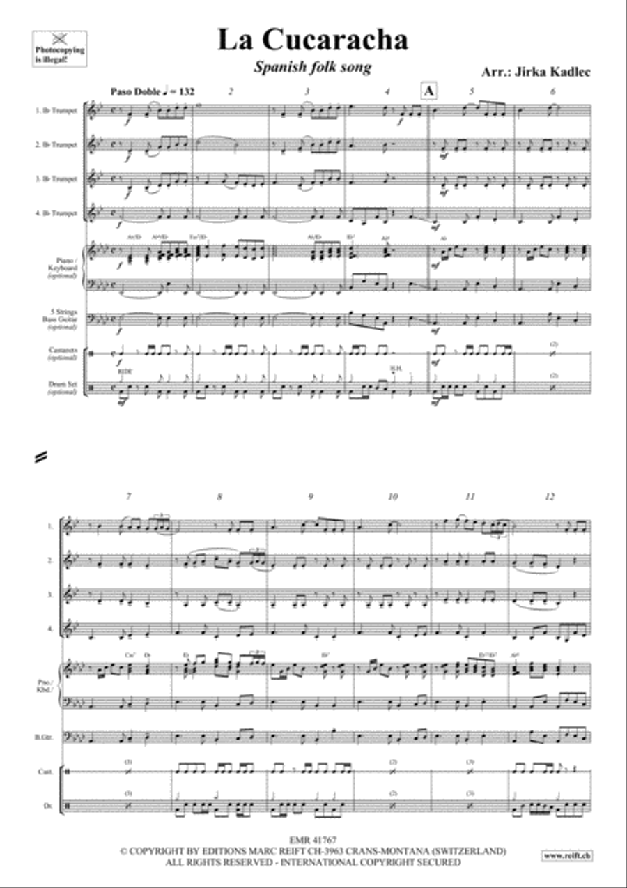La Cucaracha Trumpet scores gallery preview page 3