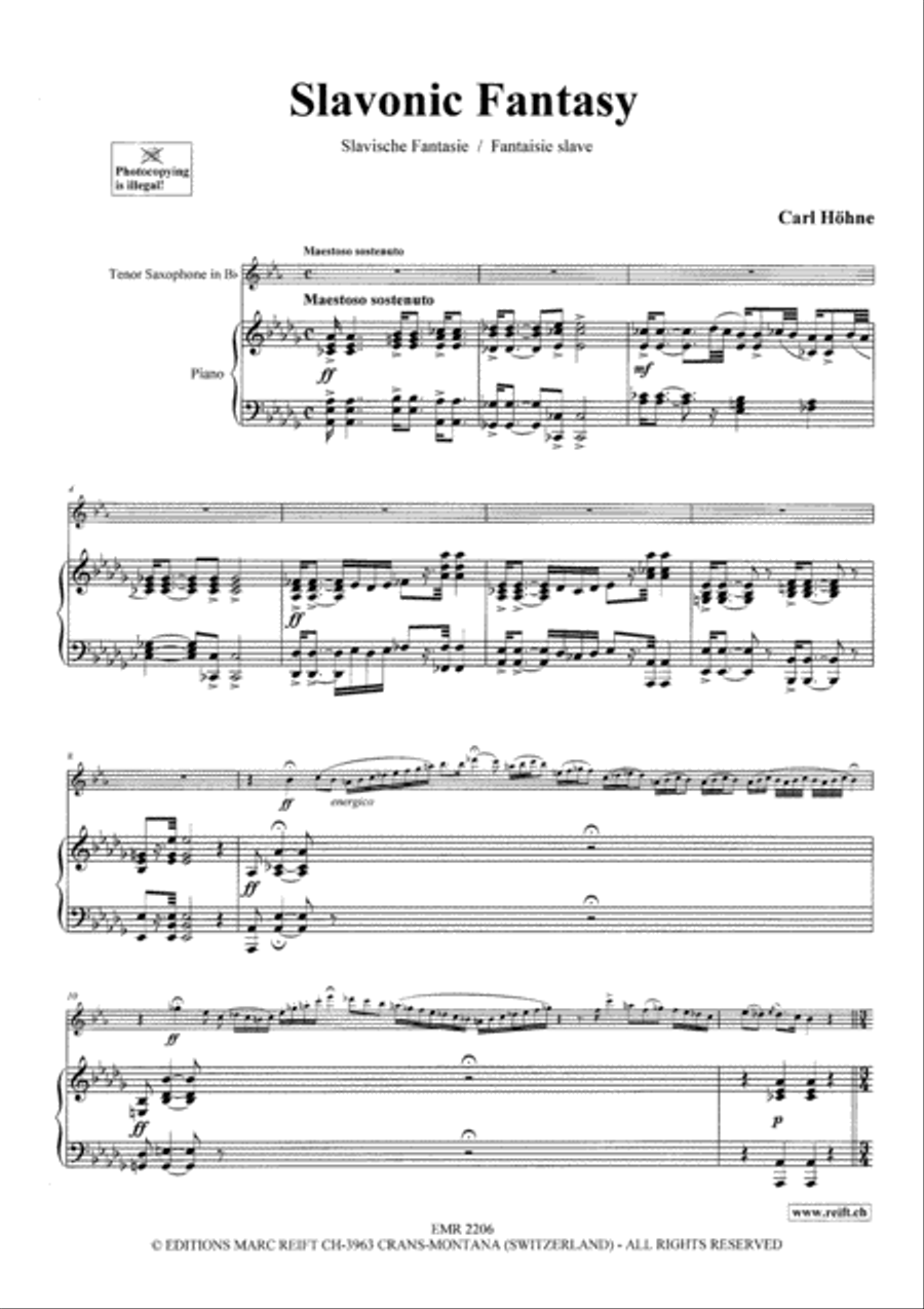 Slavonic Fantasy Slavonic Fantasy Tenor Saxophone scores gallery preview page 4