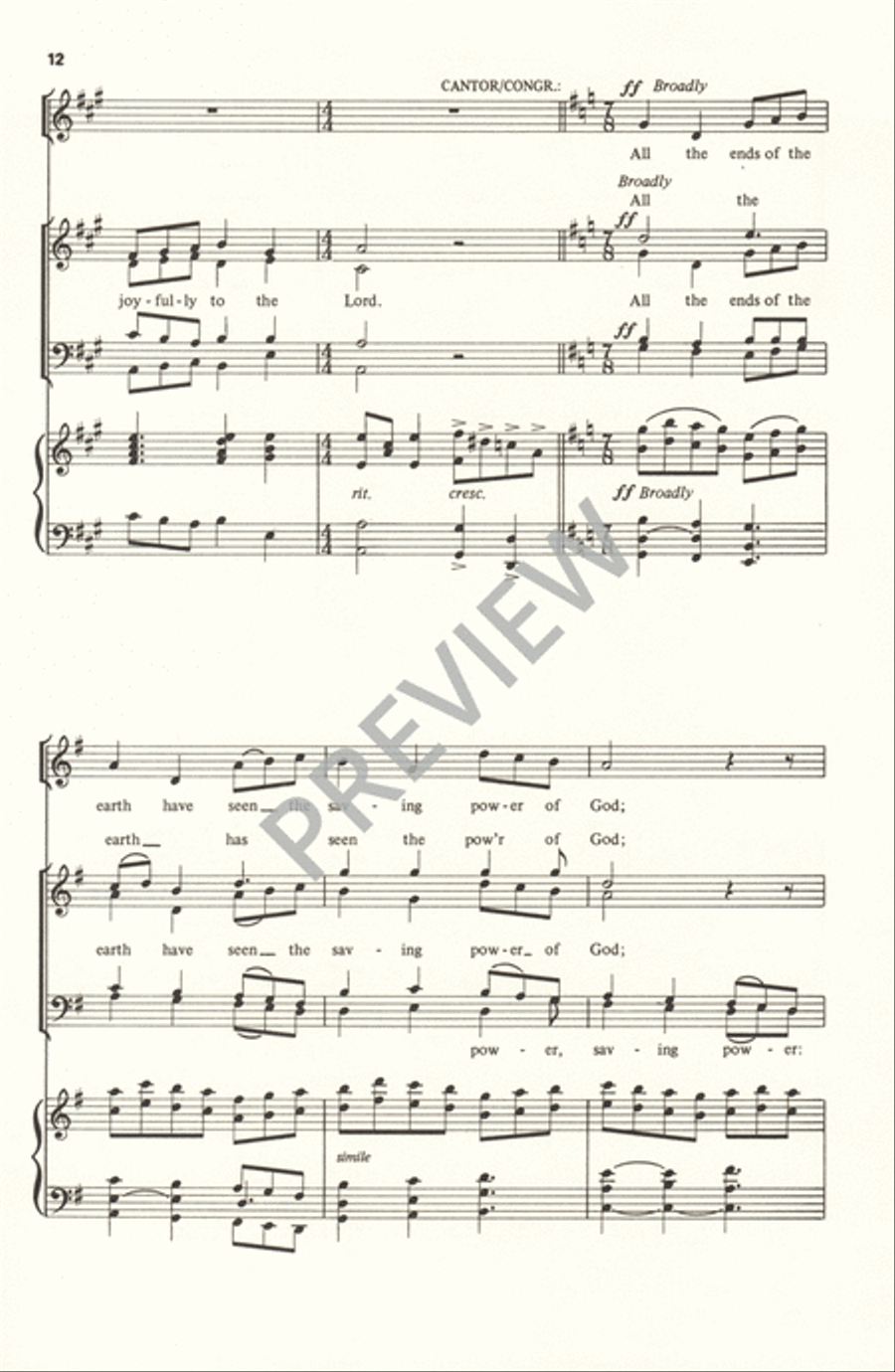All the Ends of the Earth 4-Part scores gallery preview page 13