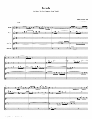 Prelude 09 from Well-Tempered Clavier, Book 2 (Flute Quintet)