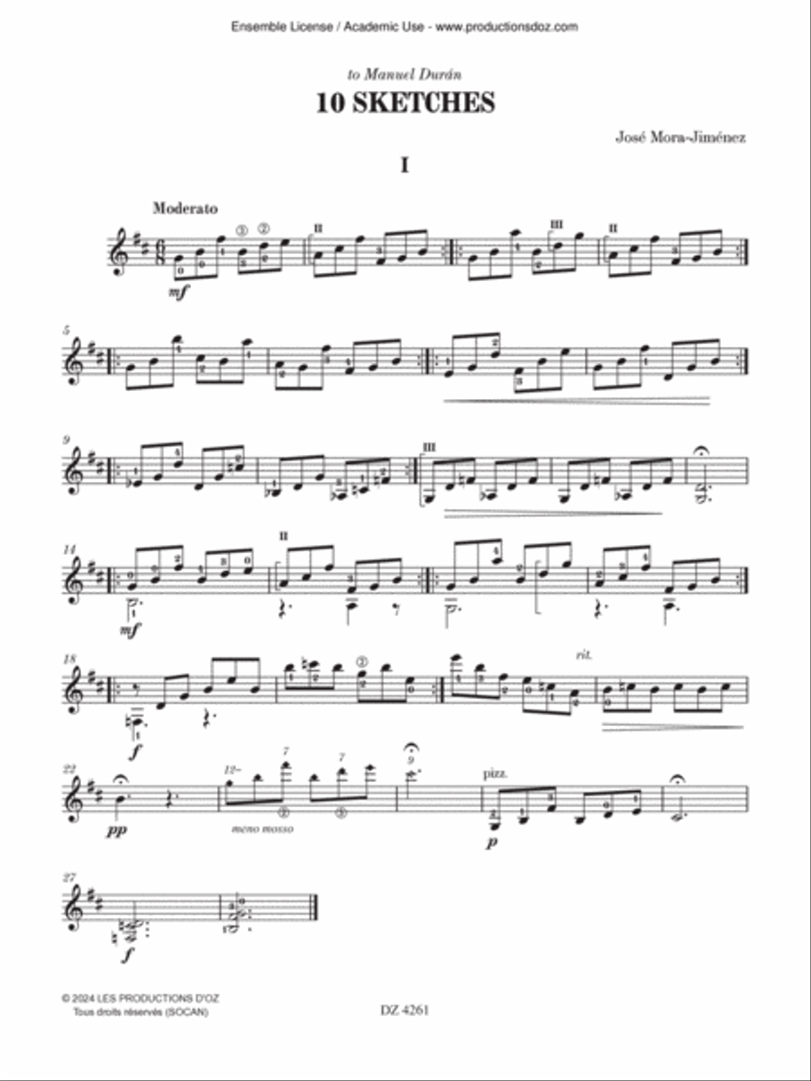 10 Sketches Classical Guitar scores gallery preview page 3