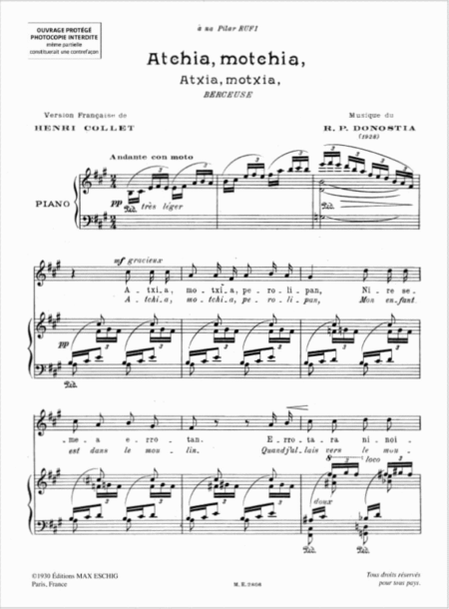 3 Chants Basques Cht-Piano