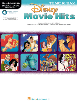 Book cover for Disney Movie Hits for Tenor Sax