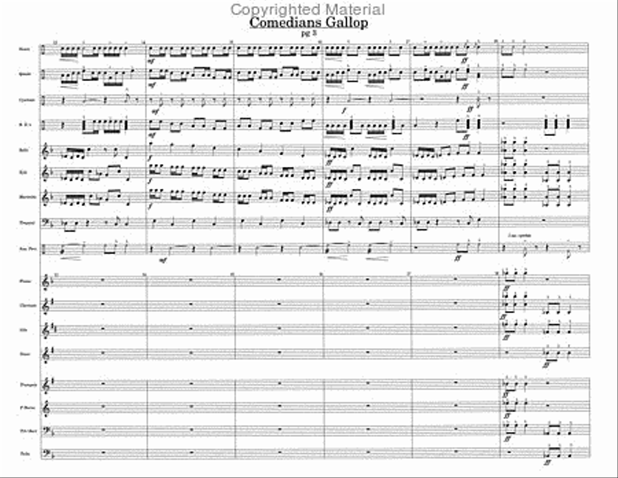 Comedians Gallop Percussion Ensemble scores gallery preview page 5