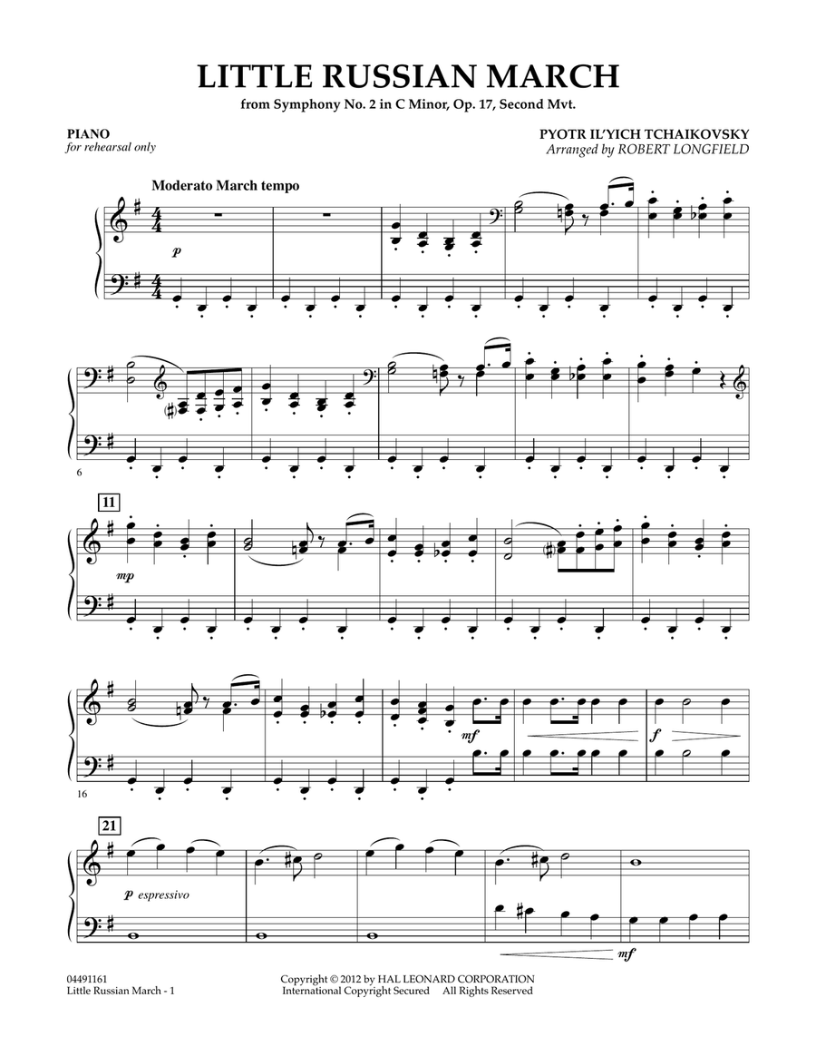 Little Russian March (from Symphony No. 2) - Piano Orchestra scores gallery preview page 1