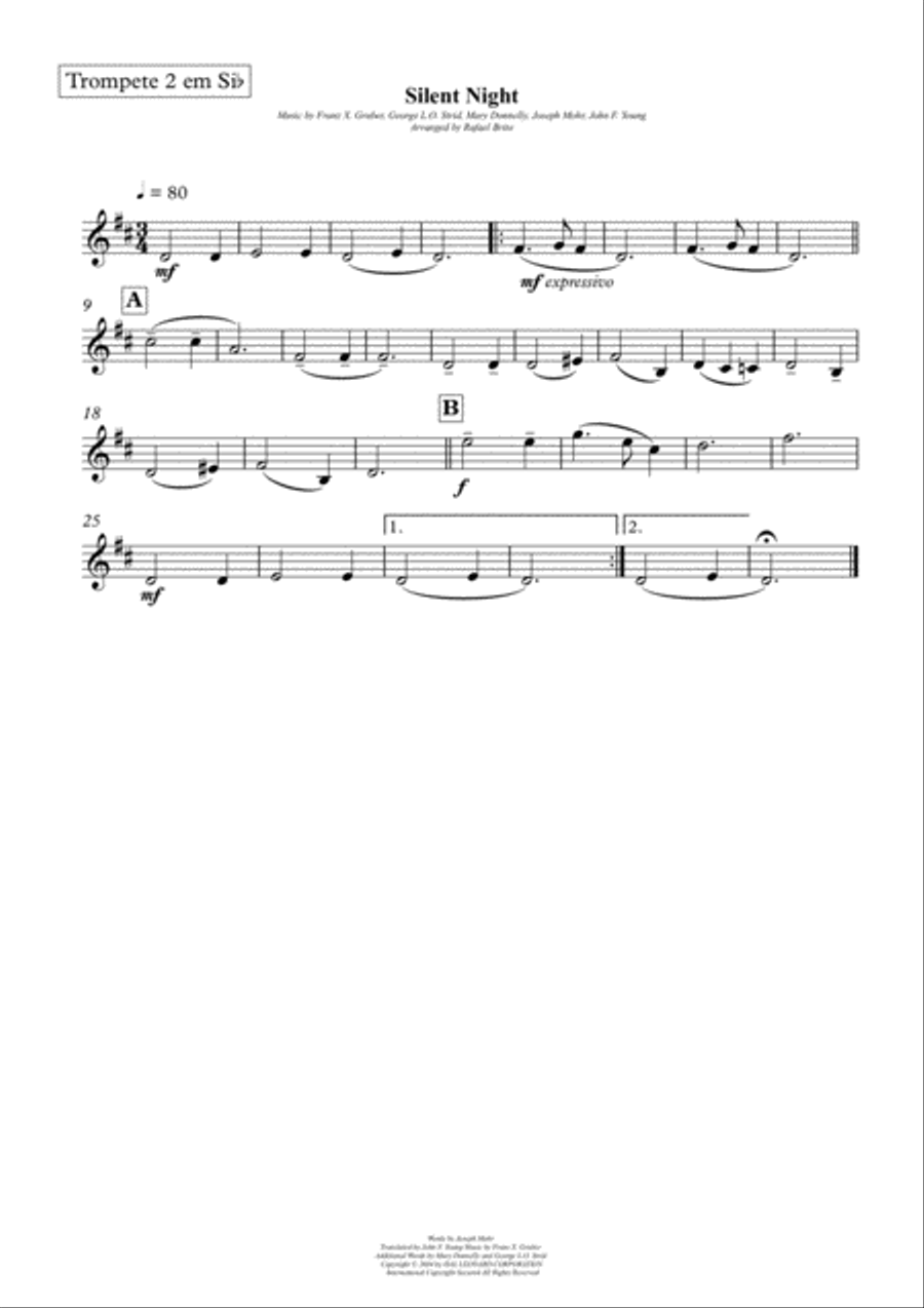 Silent Night Brass Ensemble scores gallery preview page 4