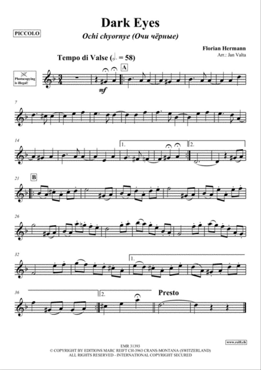 Dark Eyes Piccolo scores gallery preview page 2