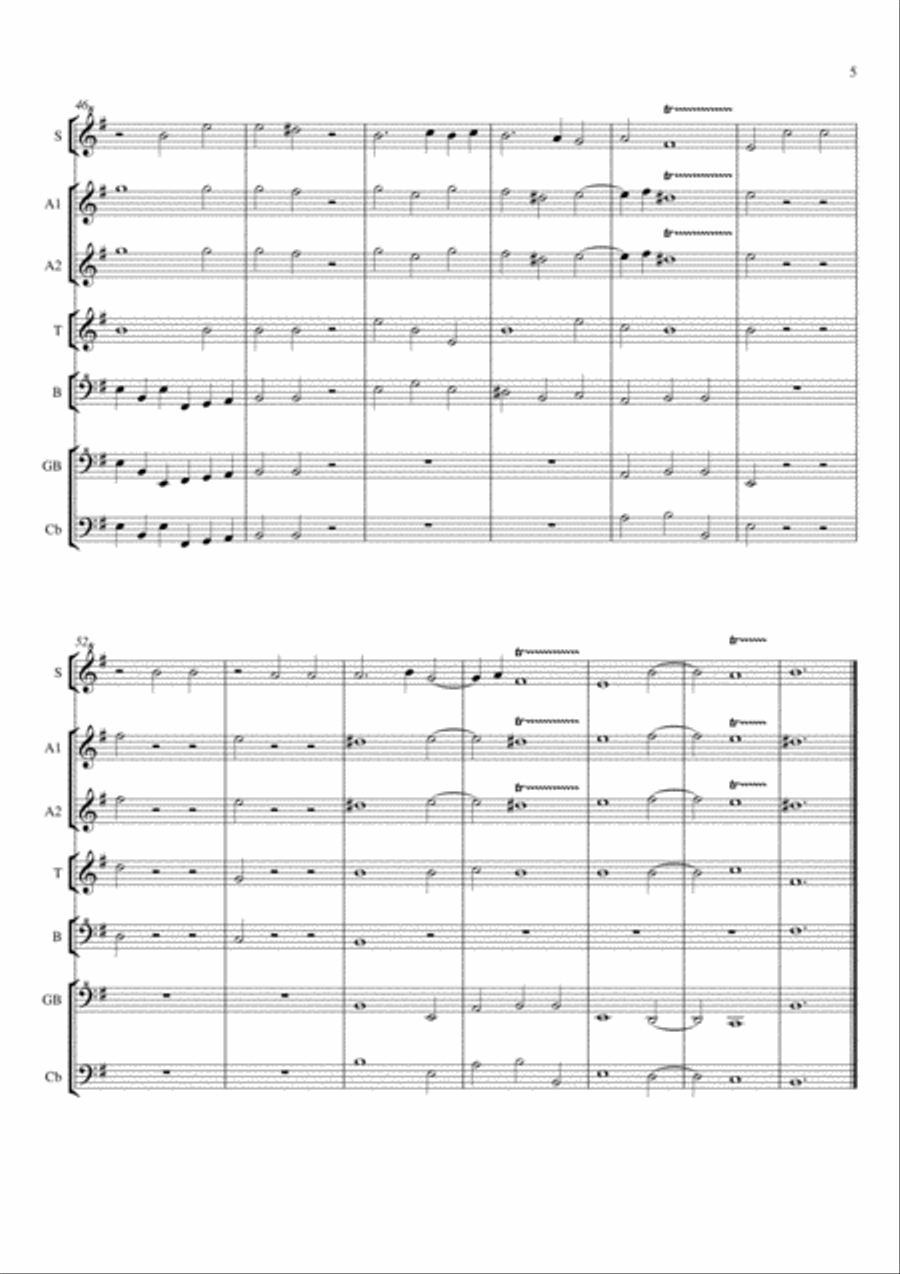William Boyce Concerto Grosso in G minor Recorder scores gallery preview page 5