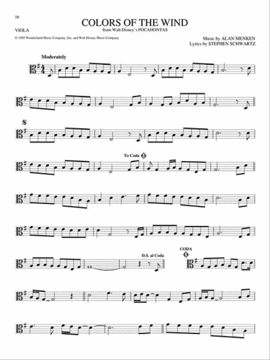The Big Book of Disney Songs Viola Solo scores gallery preview page 3