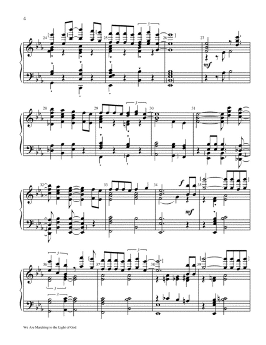 We Are Marching in the Light of God 5-Octaves scores gallery preview page 4