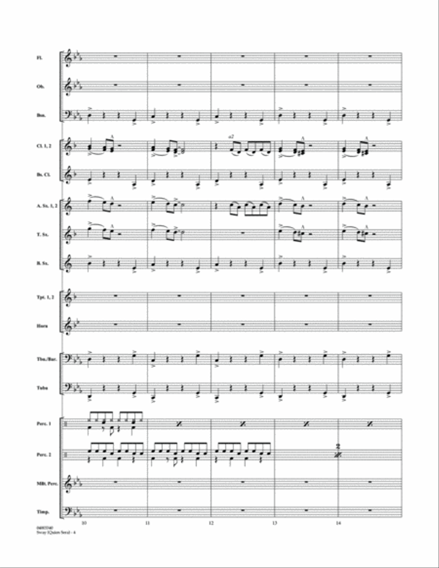 Sway (quien Sera) Dl - Conductor Score (Full Score) Concert Band scores gallery preview page 4