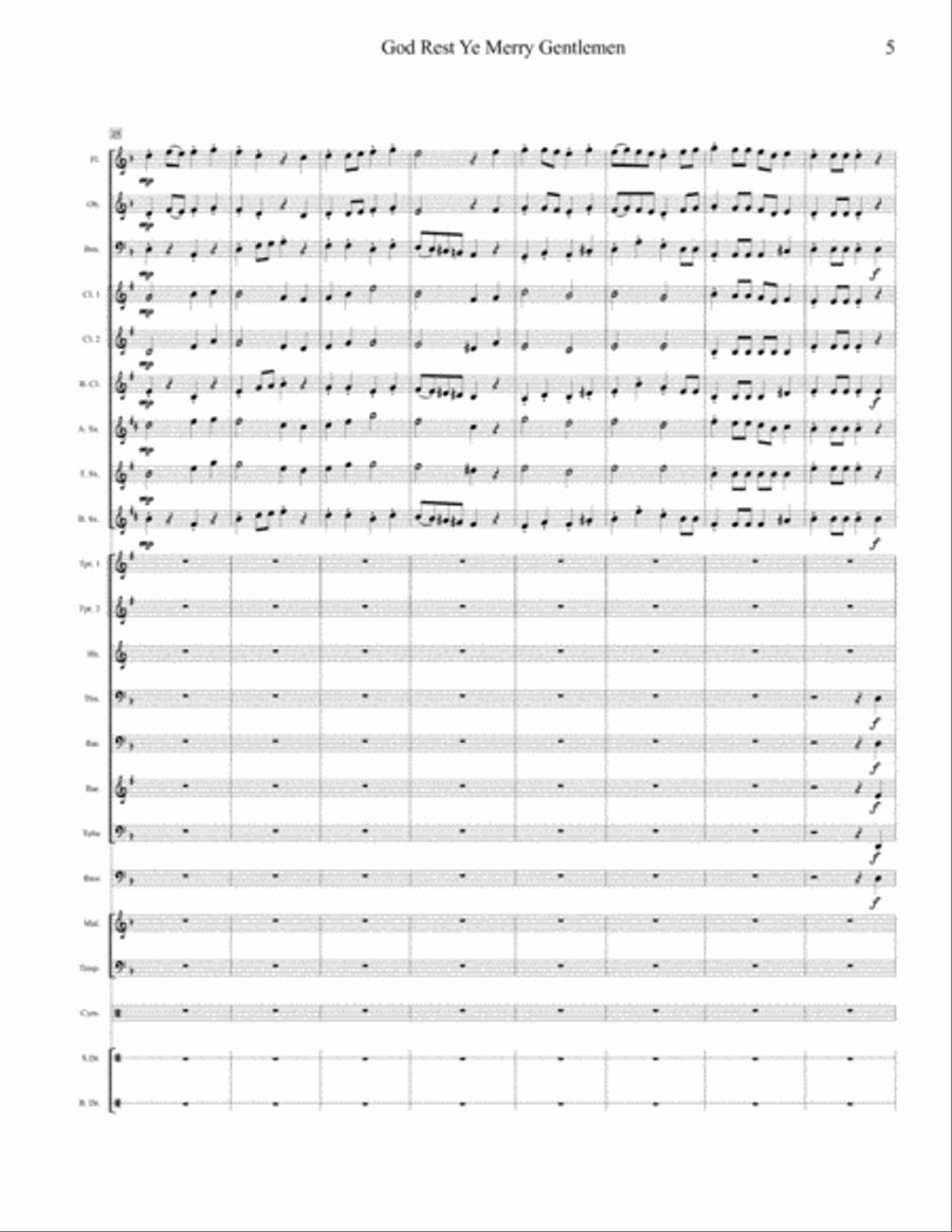 God Rest Ye Merry Gentlemen Concert Band scores gallery preview page 6