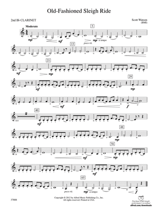 Old-Fashioned Sleigh Ride: 2nd B-flat Clarinet