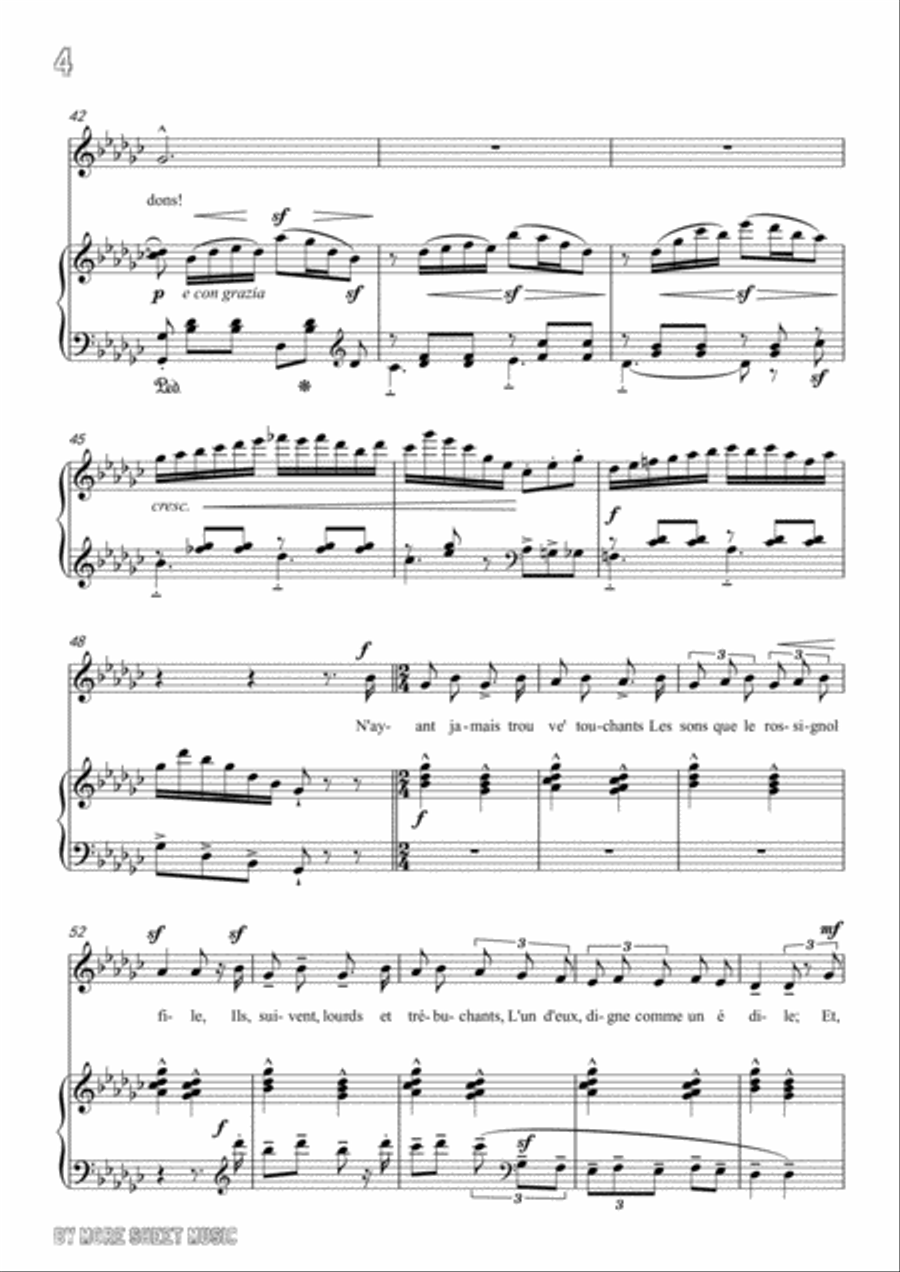 Chabrier-Ballade des gros dindons in G flat Major,for Voice and Piano Voice Solo scores gallery preview page 6