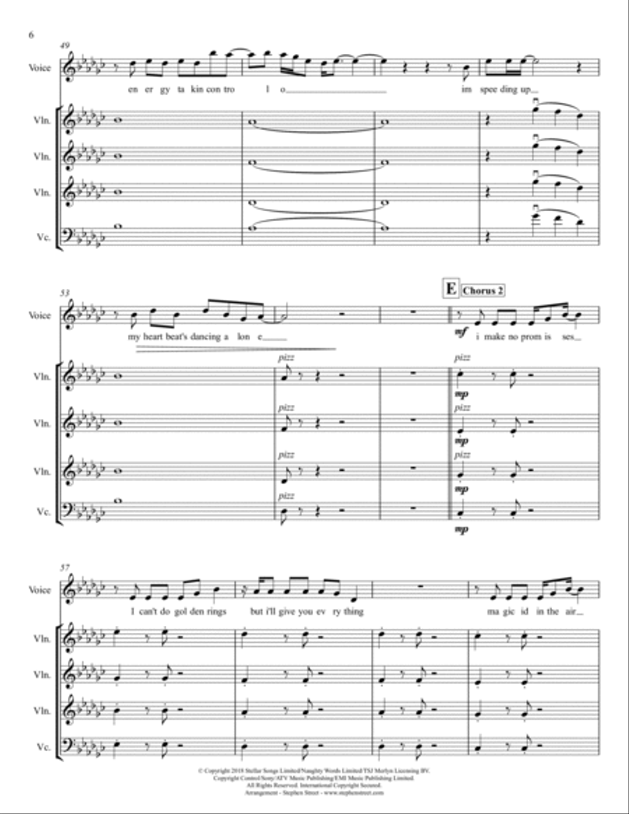 Promises Promises String Quartet scores gallery preview page 6