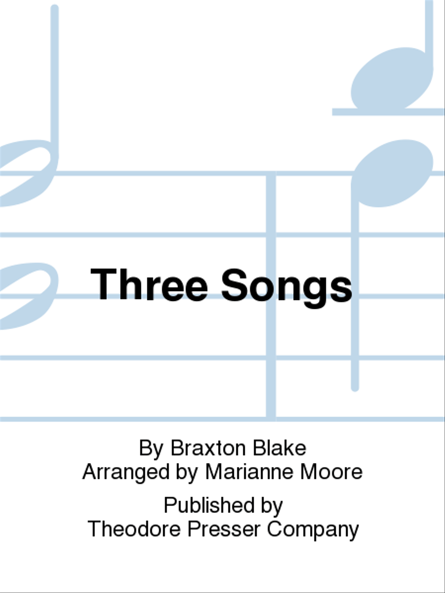 Three Songs Chamber Music scores gallery preview page 1
