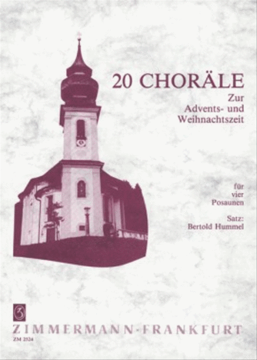 20 Chorals for Advent and Christmas Time Trombone Quartet scores gallery preview page 1