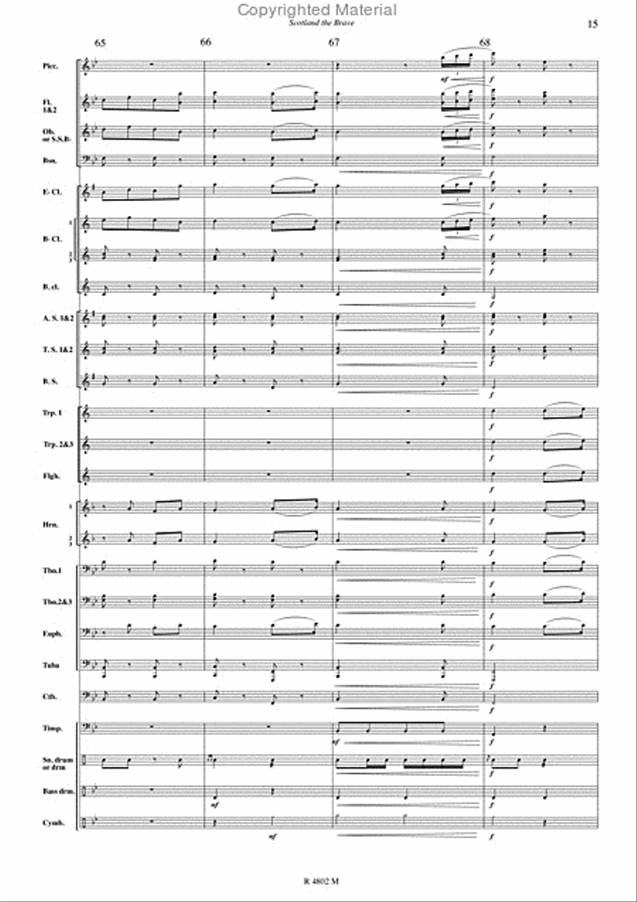 Scotland The Brave Concert Band scores gallery preview page 16