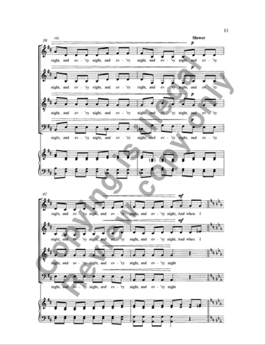 Every Night (When the Sun Goes Down) 4-Part scores gallery preview page 27