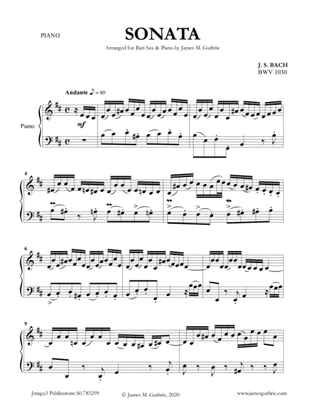BACH: Six Sonatas BWV 1030-1035 for Baritone Sax & Piano