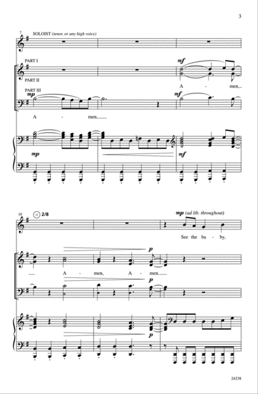 Amen, Go Tell It! 3-Part scores gallery preview page 3