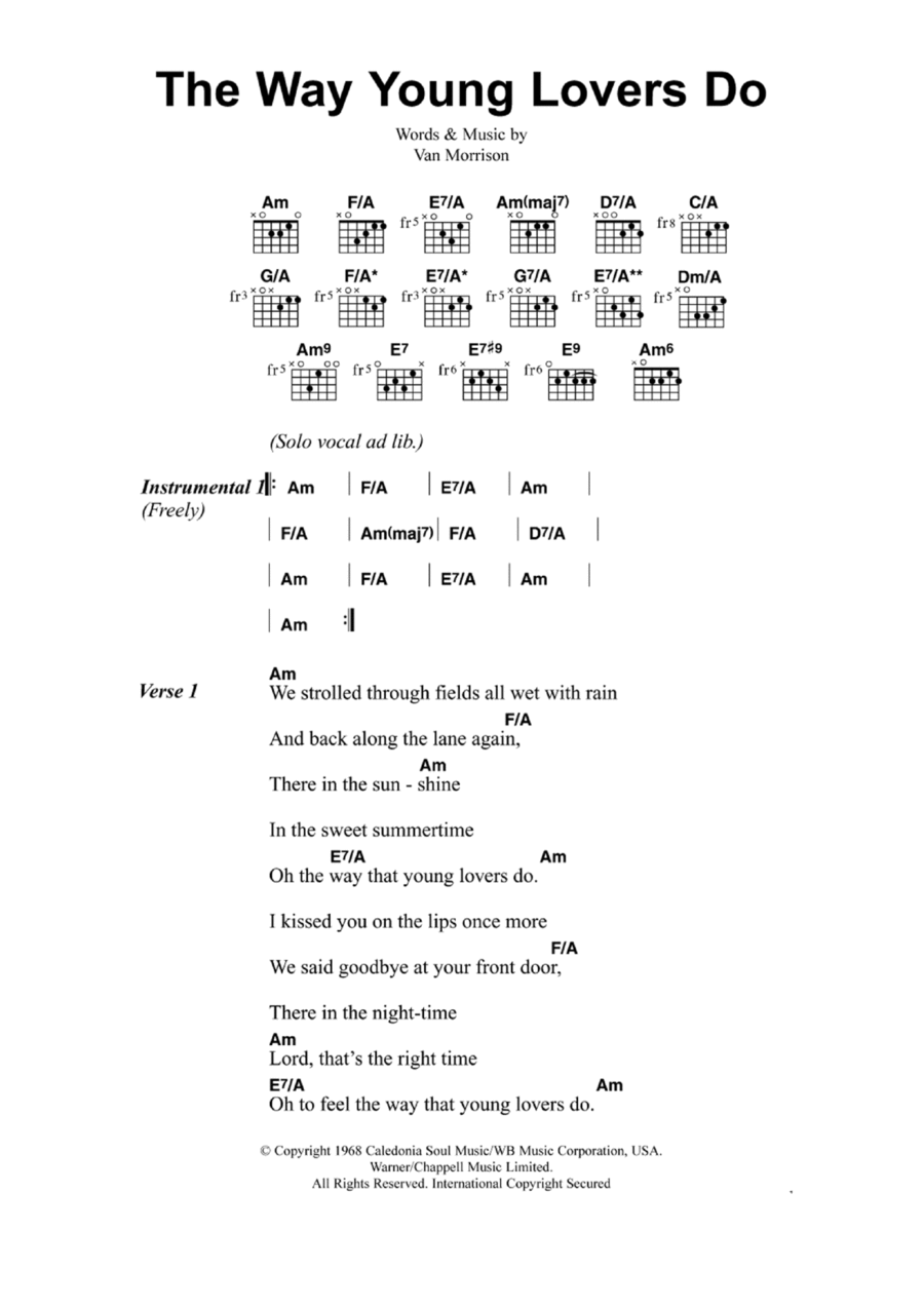 The Way Young Lovers Do Guitar scores gallery preview page 1