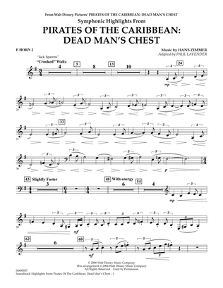 Soundtrack Highlights from Pirates Of The Caribbean: Dead Man's Chest - F Horn 2
