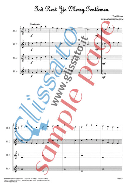 10 Easy Christmas Tunes - Flute Quartet (score) image number null