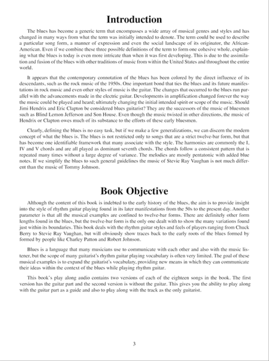 Playing the Blues: Blues Rhythm Guitar (USC) Electric Guitar scores gallery preview page 4