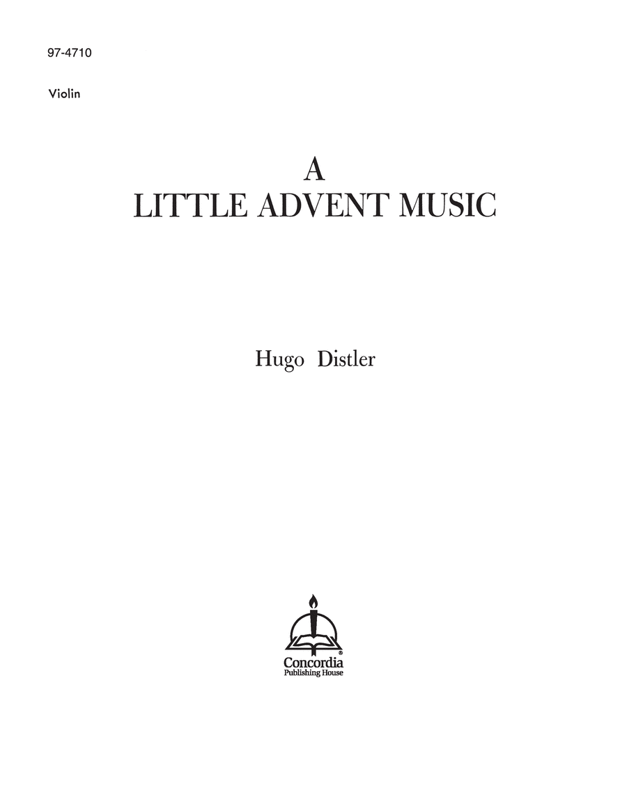 A Little Advent Music (Violin) Violin scores gallery preview page 1