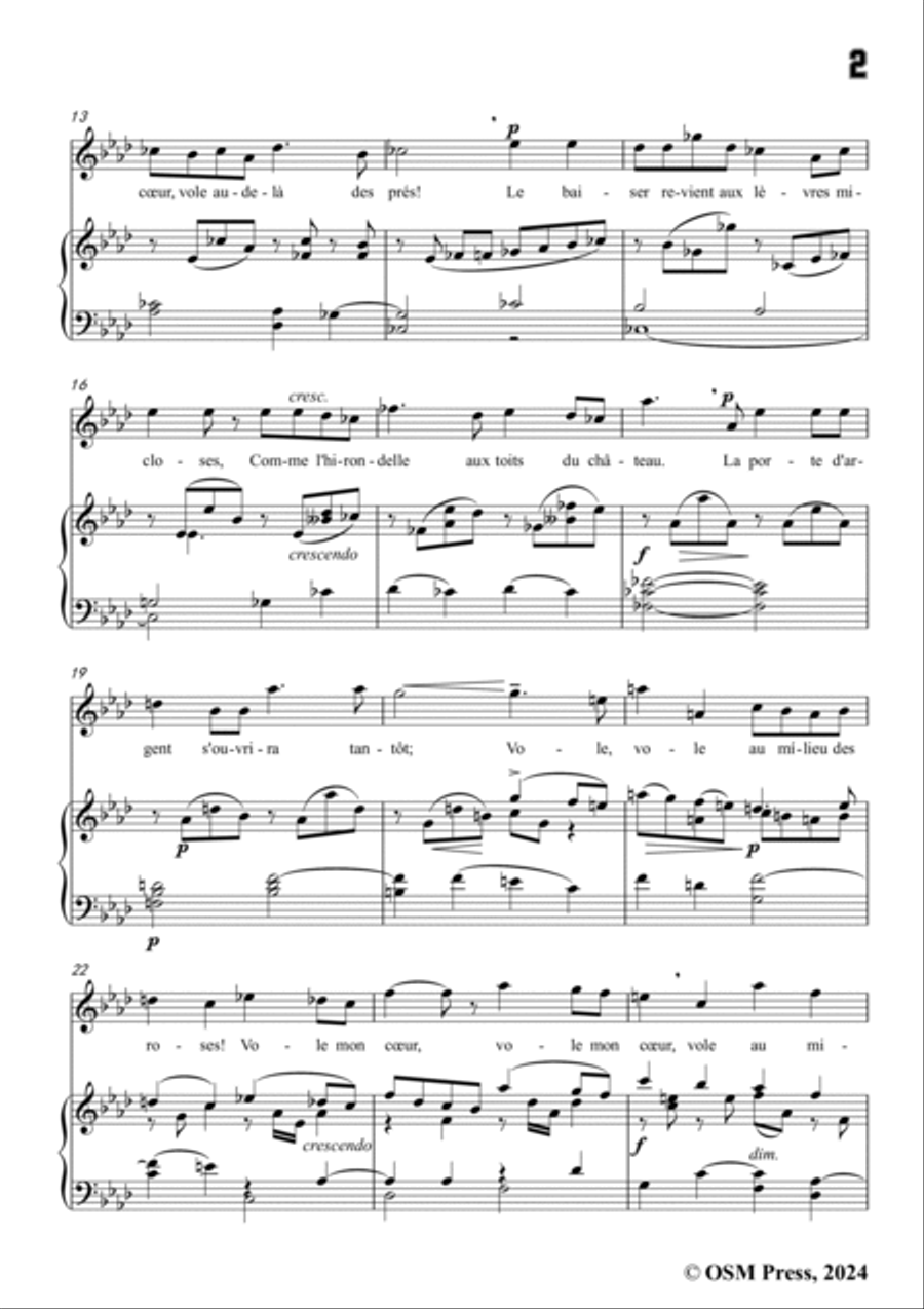 Paladilhe-Vole,mon cœur,in A flat Major Voice scores gallery preview page 3