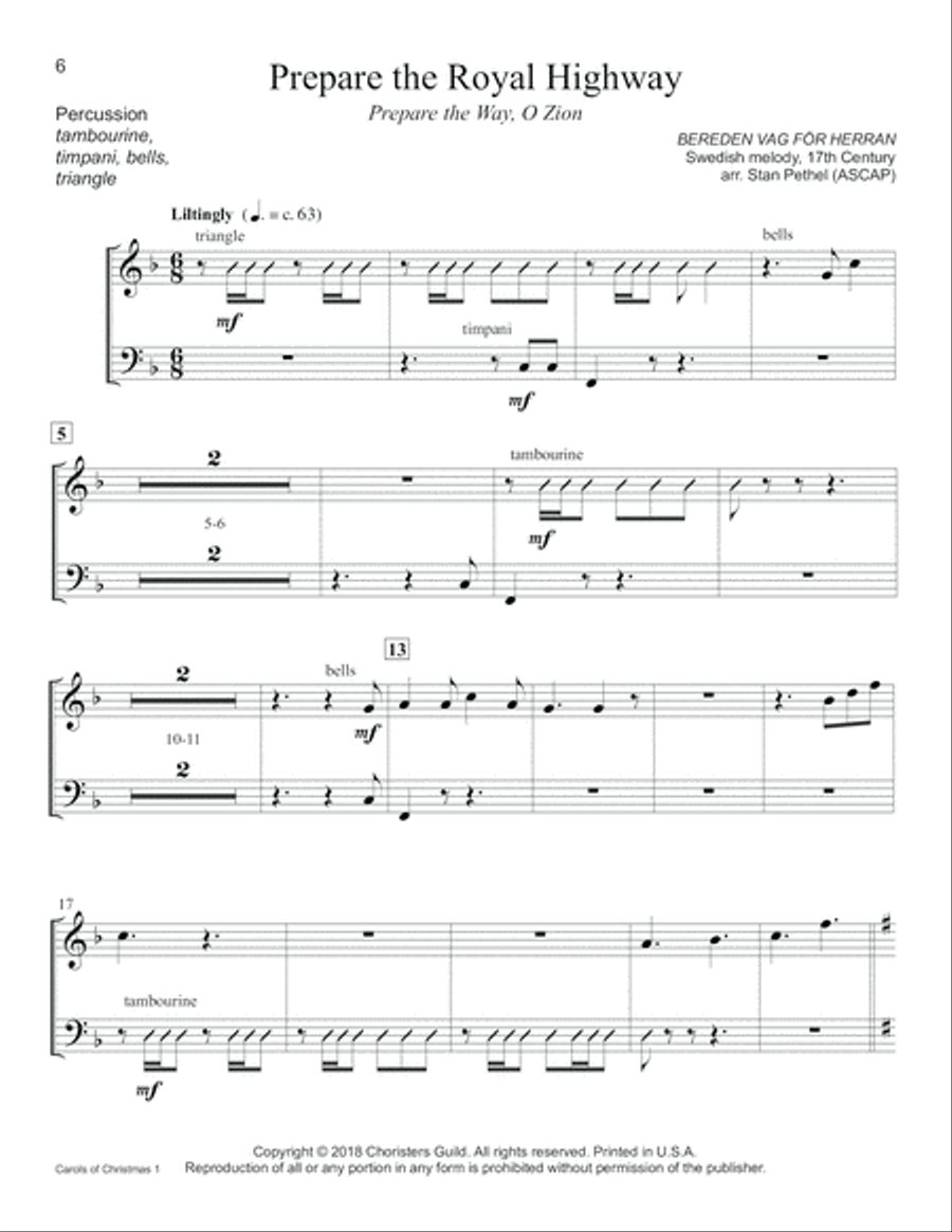 Carols of Christmas, Set 1 - Percussion Piano Accompaniment scores gallery preview page 6