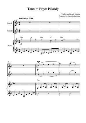 Tantum Ergo/ Picardy (for flute duet and piano accompaniment)
