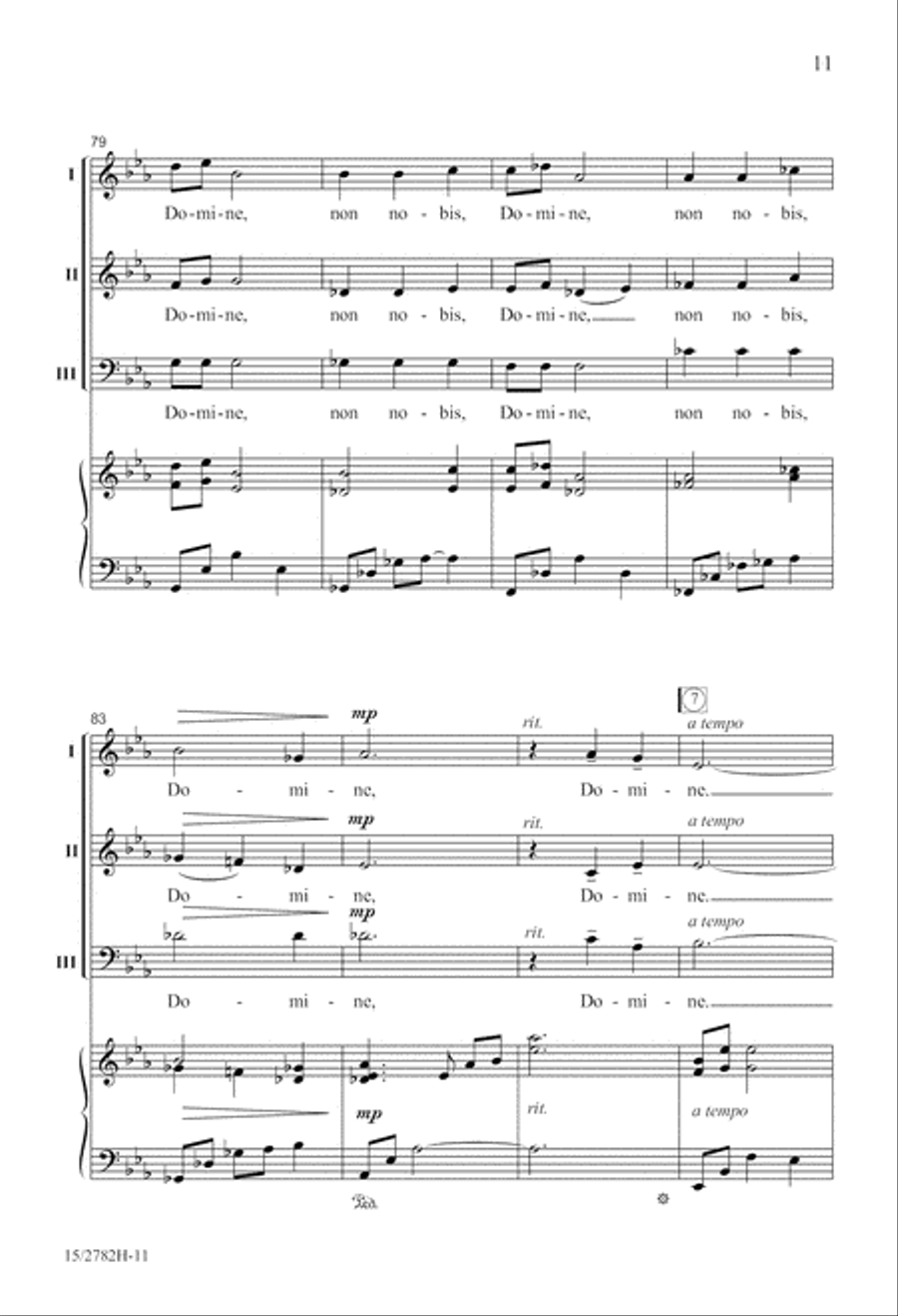 Non Nobis, Domine 3-Part scores gallery preview page 11