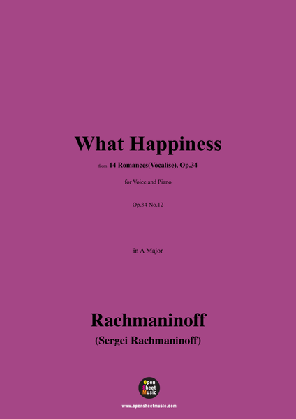 Rachmaninoff-What Happiness,Op.34 No.12,in A Major