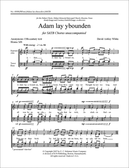 Adam lay ybounden image number null
