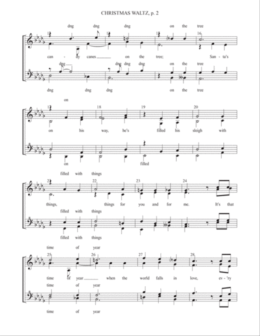 The Christmas Waltz The Christmas Waltz SSAA scores gallery preview page 2