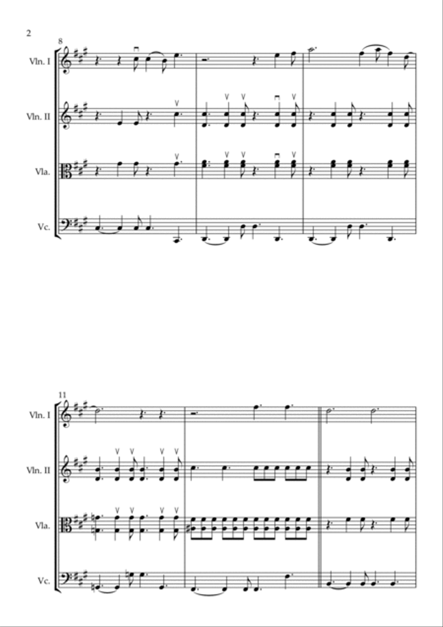 Toothpaste Kisses Toothpaste Kisses String Quartet scores gallery preview page 2