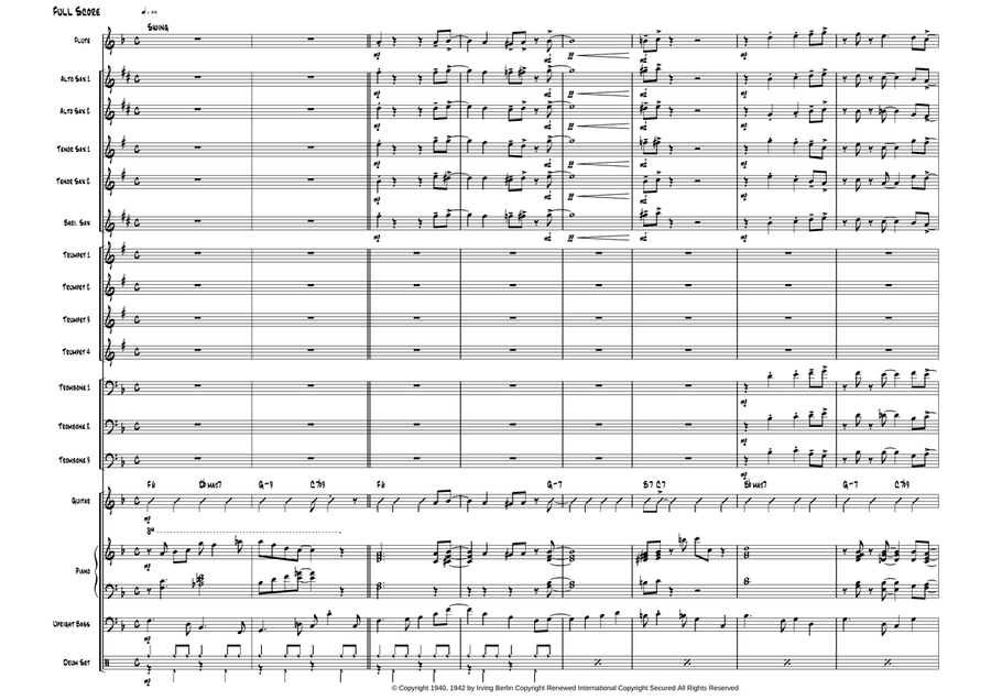 White Christmas - Score Only Jazz Ensemble scores gallery preview page 2