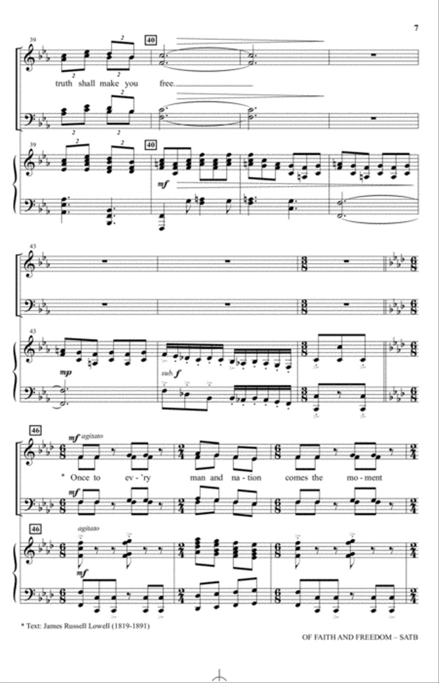 Of Faith And Freedom 4-Part scores gallery preview page 5