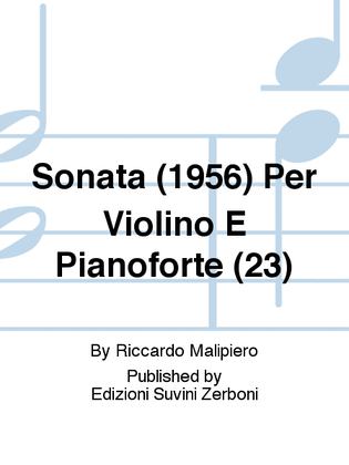 Book cover for Sonata (1956) Per Violino E Pianoforte (23)